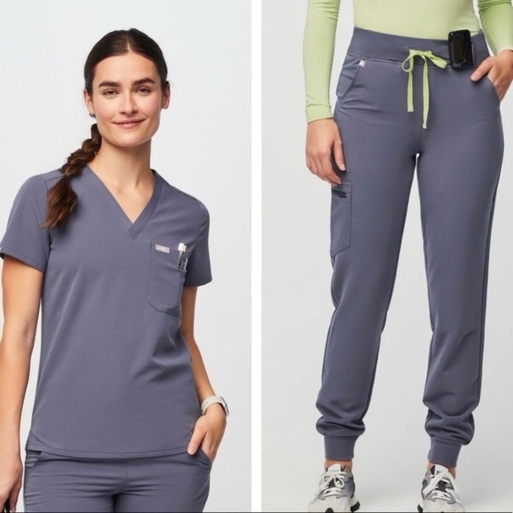 Figs Space Navy Scrub Set